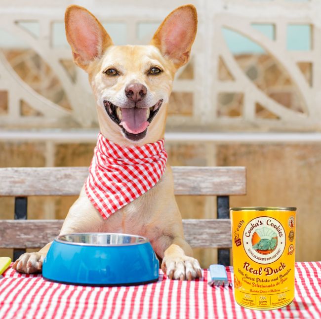 Натуральний вологий корм для собак Cooka's Cookies 91% Качка з гарбузом та бататом 400 г