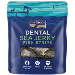 Натуральні ласощі для собак з 100% Шкіри Білої Риби Fish4Dogs Sea Jerky Рибні смужки 100 г