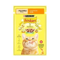 АКЦІЯ Friskies Алюпуч NEW вологий корм з куркою в підливці для котів 85 гр 