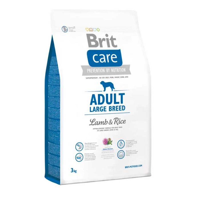 Brit Care L Adult з ягням і рисом для собак від 25 кг 3 кг