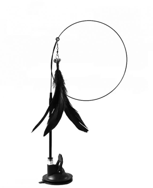 Вудка посилена з чорним пірям 80 см 