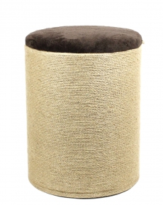 Троя пуф Когтеточка джут хутро 4050 см коричнева 