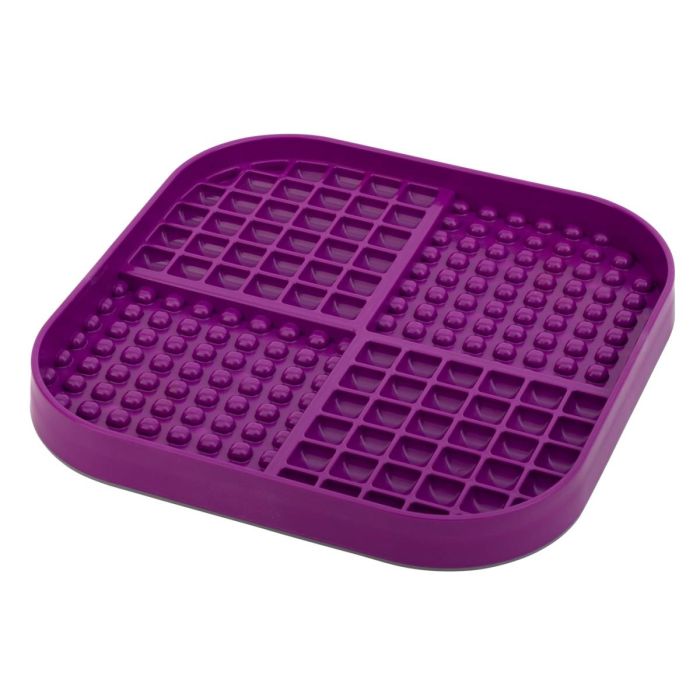 Лизальний килимок антистрес для собак LickiMat Slomo XL Purple, з функцією слоуфідера