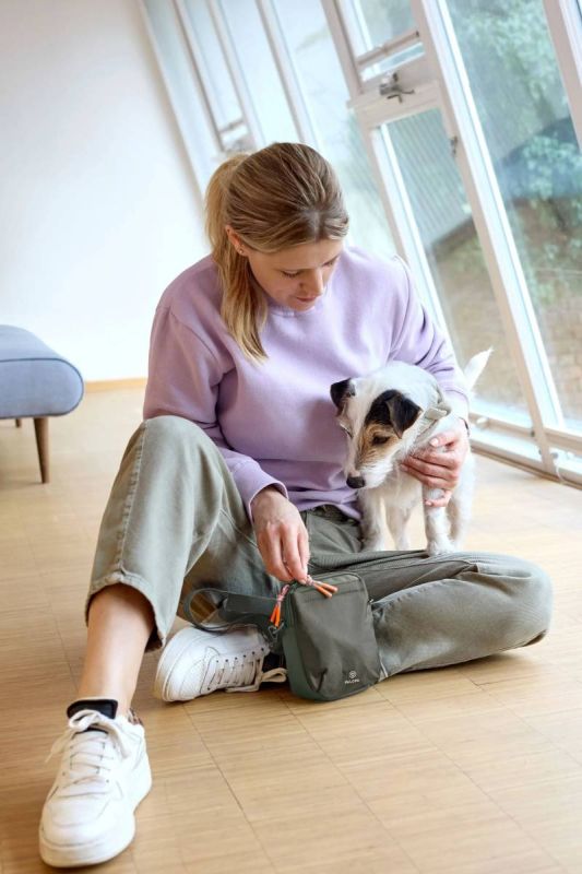 Сумка для ласощів і аксесуарів собак Palopa Greta L Оливковий