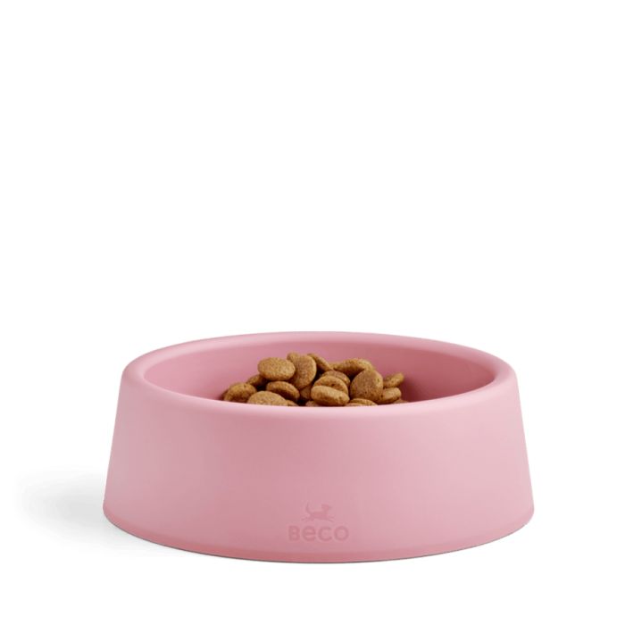 Миска зі 100% переробленого пластику для собак Beco Pets Steady Bowls Рожевий L