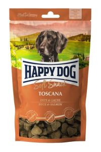 Ласощі Happy Dog Soft Snack Tоscanak для собак смаком качки та лосося 100 г 