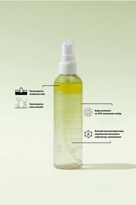 Веганський спрей для грумінгу котів Inoom Grooming Mist 120 мл