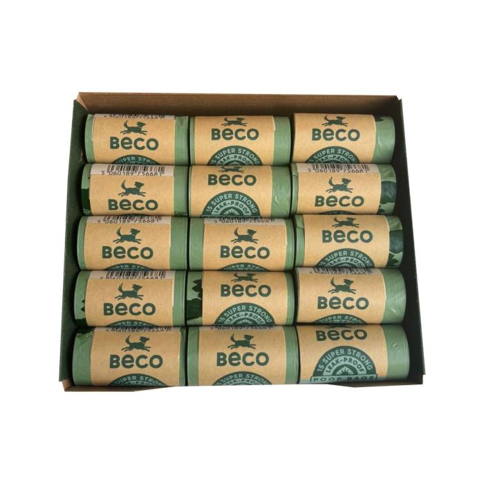 Одноразові пакетики для прибирання за собаками Beco Pets з ароматом м'яти 1 шт