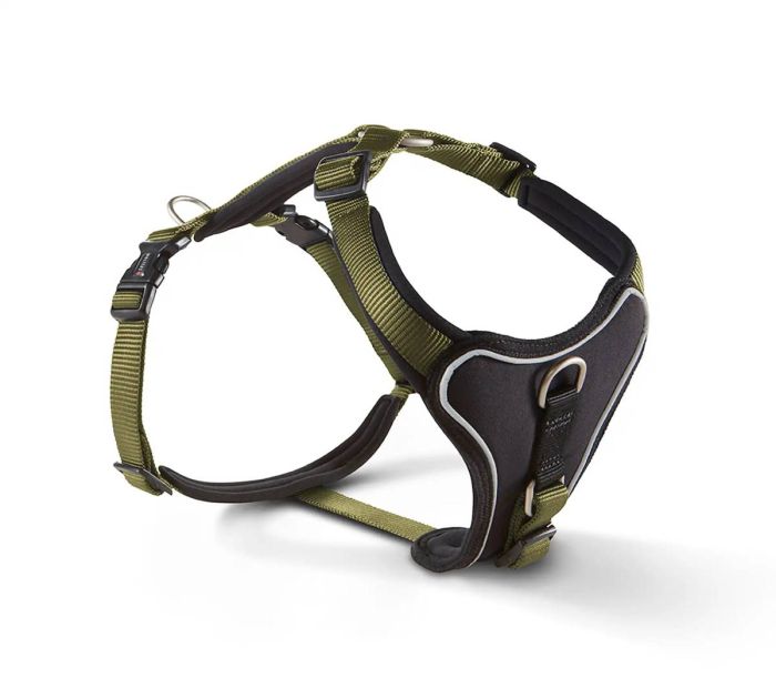 Шлейка для собак пом'якшена Wolters Professional Comfort 5 70-85 см / 35 мм Оливковий