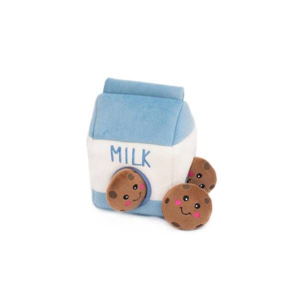М'яка іграшка для собак молоко та печиво ZippyPaws Zippy Burrow Milk and Cookies з пищалкою
