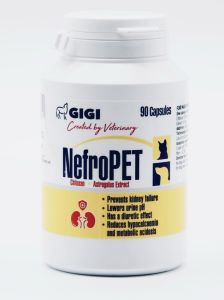 Таблетки GIGI NefroPET для лікування ниркової недостатності у собак та котів, 90 шт 