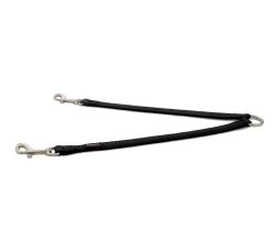 Повідець-спарка для двох собак Wolters Professional Double L 45 см / 2,0 см Чорний