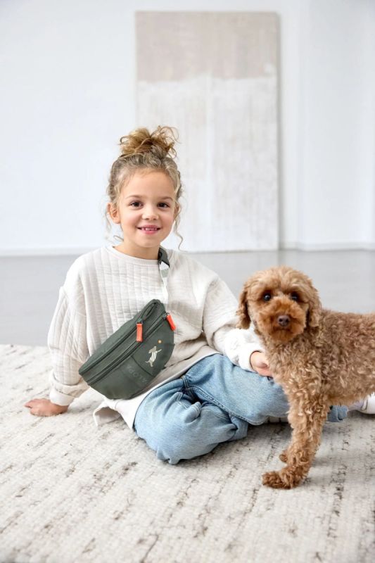 Дитяча сумка-бананка для ласощів та аксесуарів собак Palopa Bum Bag Mini Enja Оливковий