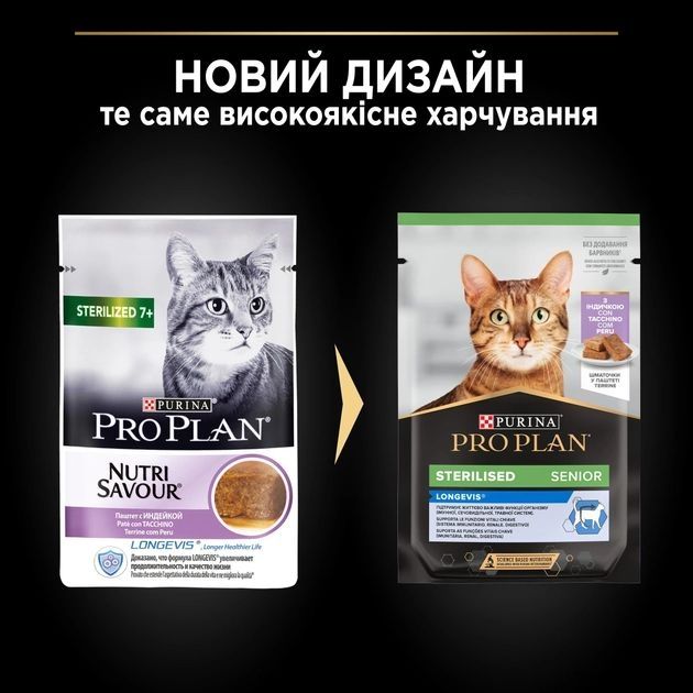 Purina Pro Plan Sterilised Вологий корм для стерилізованих котів з індичкою 75 г 