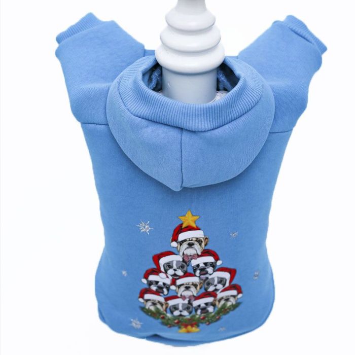 Ялинка світшот для собак хлопчиків трикотаж на флісі Морська хвиля S2