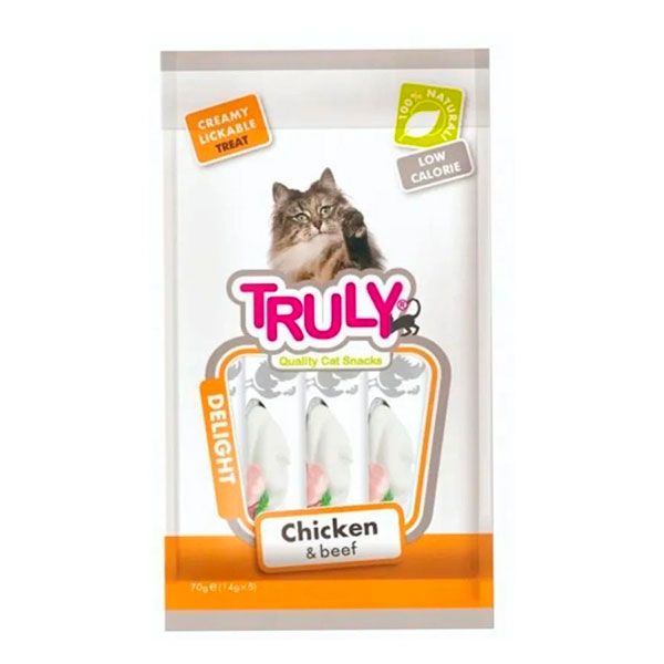 Ласощі для котів Truly з куркою та яловичиною, 70 г 