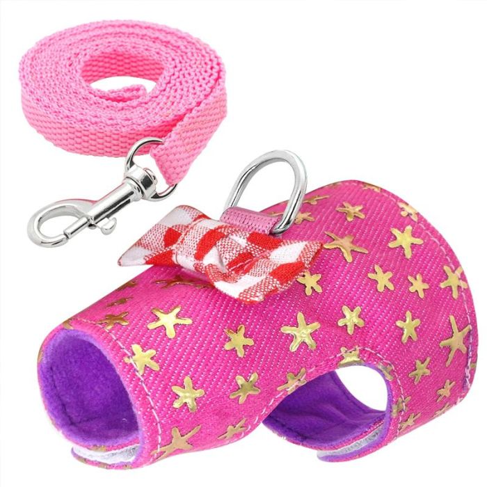 Шлея майка з повідцем комплект для гризунів ХБ 130 см XS 710см