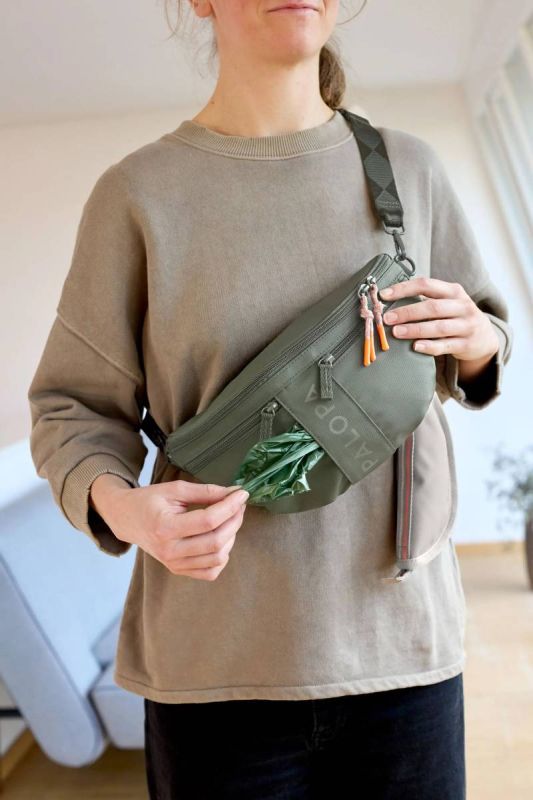 Поясна сумка-бананка для ласощів та аксесуарів собак Palopa Emma Оливковий