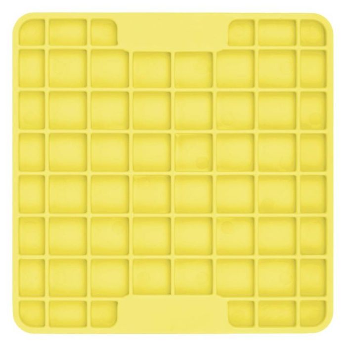 Лизальний килимок антистрес для маленьких собак собак LickiMat Mini Playdate Yellow, м'яка основа