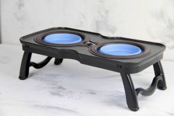 Стійка з силіконовими мисками для собак SY-A42 350мл