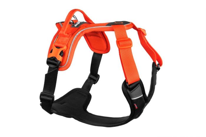 Шлейка для собак Ramble harness Non-stop dogwear Чорний/Помаранчевий XS