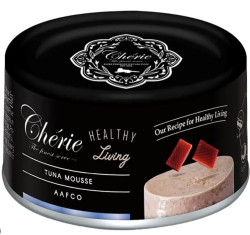 Вологий корм Cherie Healthy Living Tuna  Crab Mousse для котів, мус з тунцем та крабом, 80 г Cherie 80г мус шматочки тунця та краба в соусі  17002600470