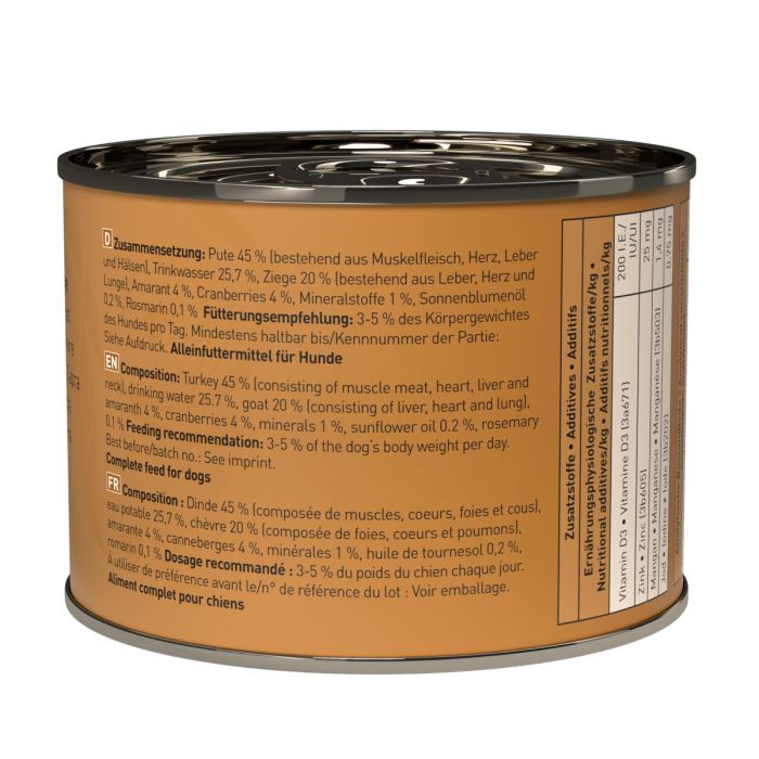 Вологий корм для собак Dogz Finefood No.08 індичка та коза 200 г