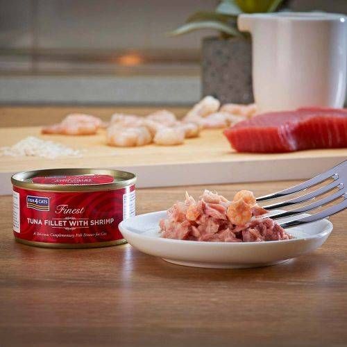 Натуральний вологий корм для котів Fish4Cats Finest Філе тунця з креветками 70 г