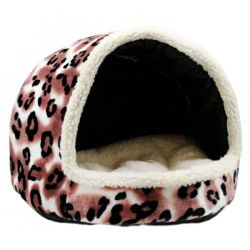 Будиночок Котофей беж лапки велсофт та овчина 40х28х29 см