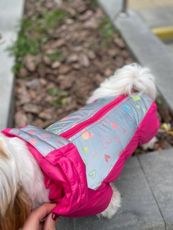 Ялинка світшот для собак дівчаток трикотаж на флісі Фуксія S3