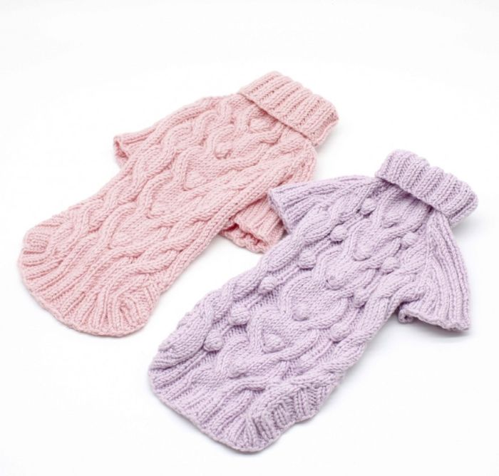 Светр вязаний косичка XL