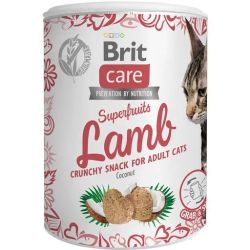 Ласощі Brit Care Superfruits для котів з ягнятком 100 гр. 