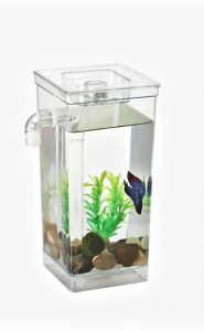 Акваріум глечик квадратний з підсвічуванням 12х12х25 см 