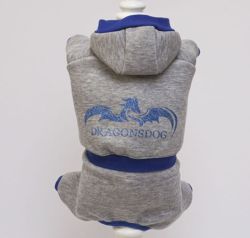 Дракоша комбінезон для собак хлопчиків трикотаж на флісі S