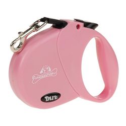 Рулетка собачка 4м  20кг пластикова ручка стрічка з кнопкою LS128 Трояндовий