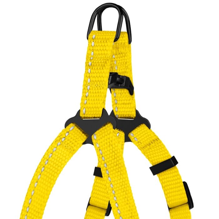 Шлея для собак BronzeDog жовта пластиковий фастекс 1228 68Т 10мм (33-40см)