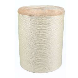 Когтеточка Троя пуфик, джут Хутро