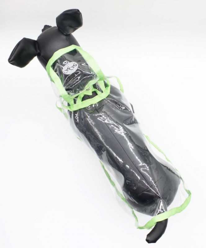 Попона-дощовик Чікаго з капюшоном прозорий зелений S1 (А31В40-48см)