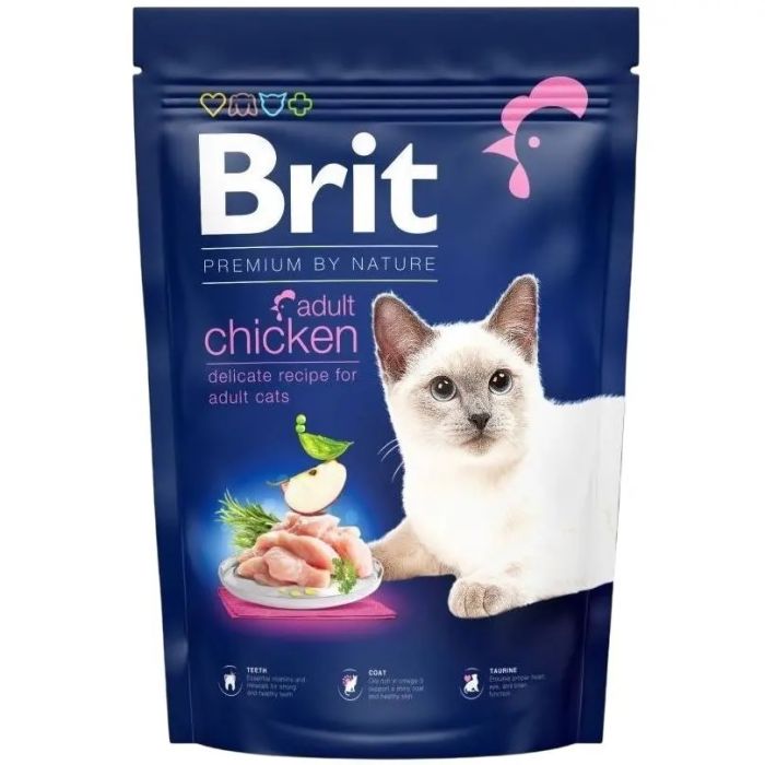 Сухий корм для котів Brit Premium Nature Cat Adult Chicken з куркою 1,5 кг