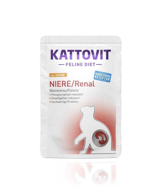 Вологий корм Kattovit Renal Chicken Sauce для котів, з куркою в соусі, 85 г