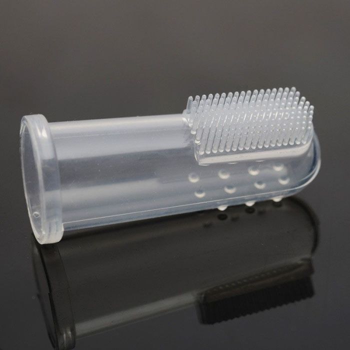 Щітка-насадка на палець силікон 