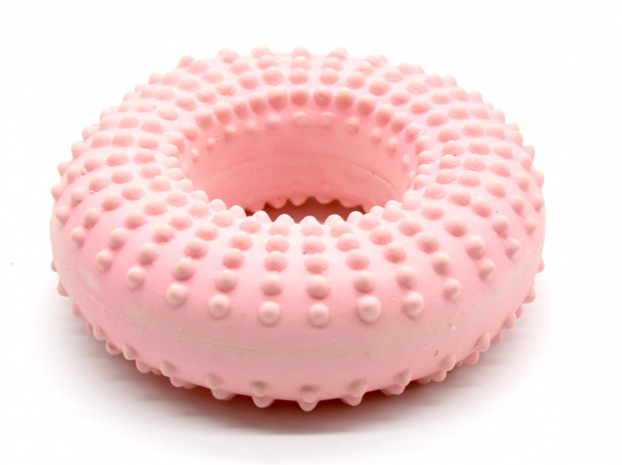 Кільце латексне, 12,55 см, іграшка для собак Рожеве