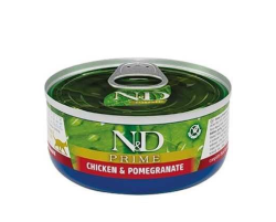 Вологий корм Farmina ND Grain Free Prime Chicken для котів, з куркою та гранатом, 70 г   Фарміна кет волог ND Grain Free Prime Chicken для кішок з кургранат 70г 02055