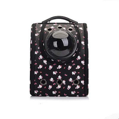 Рюкзак Шкіряний з ілюмінатором Kitty 403322 см Чорний