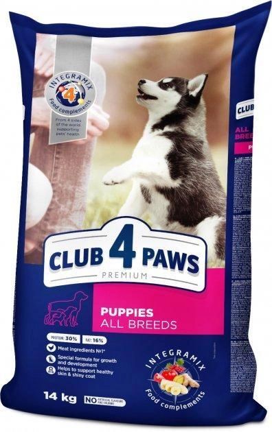 Акція Club 4 Paws Сухий корм для цуценят усіх порід із куркою 14кг (-18)