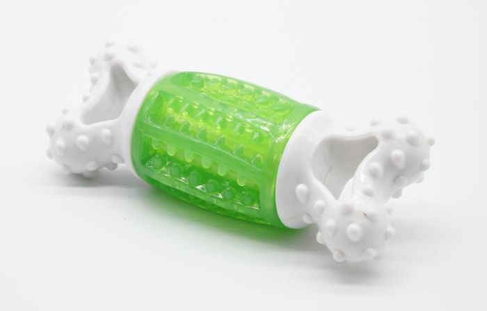 Гантель пластикова з оригінальним звуком Зелена 14 см 