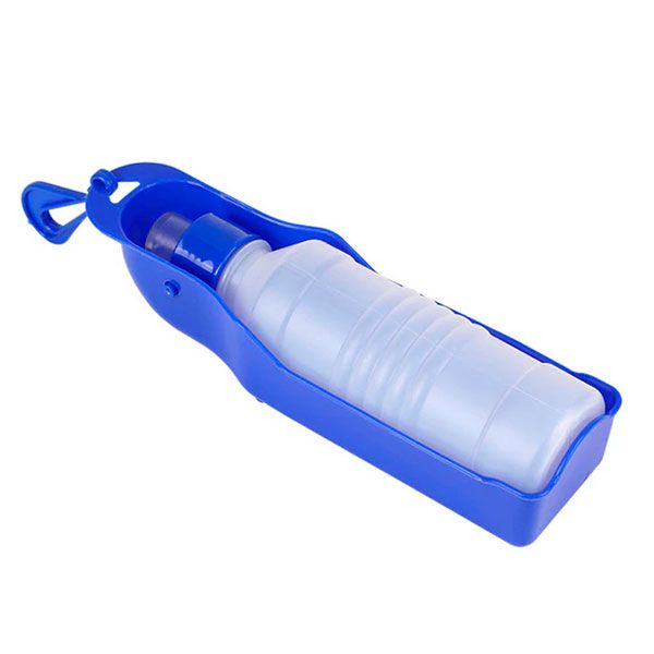 Портативна дорожня поїлка для собак з ємністю для води синя 500 мл