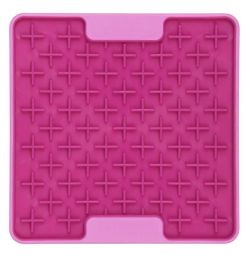 Лизальний килимок антистрес для маленьких собак собак LickiMat Mini Tuff Buddy Pink, тверда основа