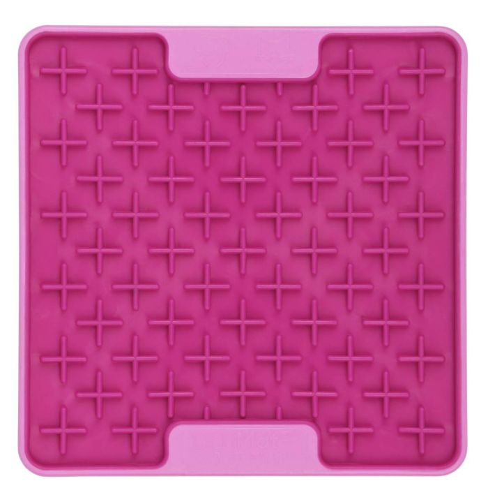 Лизальний килимок антистрес для маленьких собак собак LickiMat Mini Tuff Buddy Pink, тверда основа