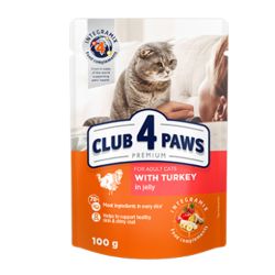 Клуб 4 лапи Преміум консерви для котів індичка в Желе 100г 364256 Акція -18